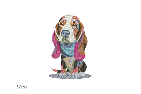 Basset Hound Embroidery Design Review for Merch