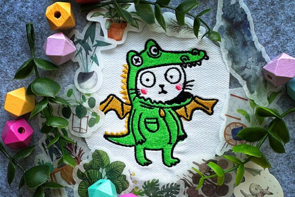 Evaluating the Dinosaur Machine Embroidery Design