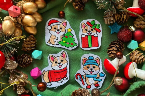 Review: Christmas Corgi Machine Embroidery for Etsy Shops