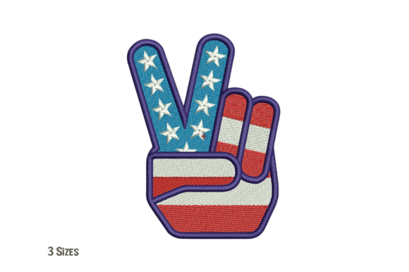 Review: Peace Sign Patriotic Embroidery Design for Boutique Apparel