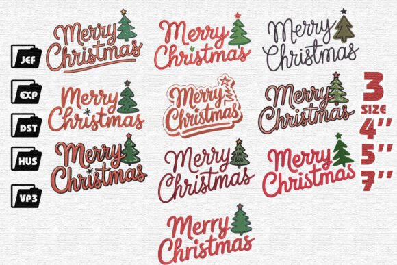 Review: Set of 10 Merry Christmas Embroidery for Makers