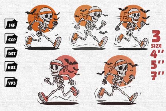 Review: Set of 5 Skeleton Halloween Embroidery