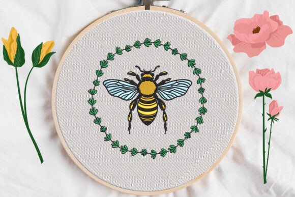Reviewing Bees and the Leaf Ring Embroidery for Boutique Sweatshirts