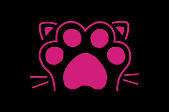 Reviewing Sweet Pink Cat Paw Embroidery for Apparel