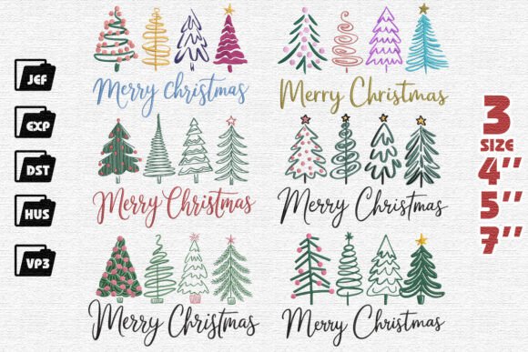 Reviewing the Set of 6 Merry Christmas Embroidery