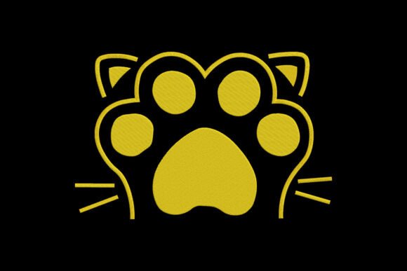 Reviewing the Yellow Cat Paw Embroidery Design