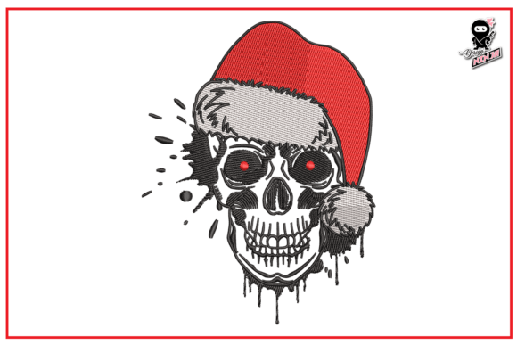 Santa Claus Skull: A Bold Christmas Embroidery Review