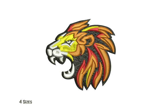 Vibrant Lion Head Embroidery Design Review